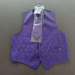 Purple Paisley Vittorio Farina Prom or Wedding Vest Set - XL